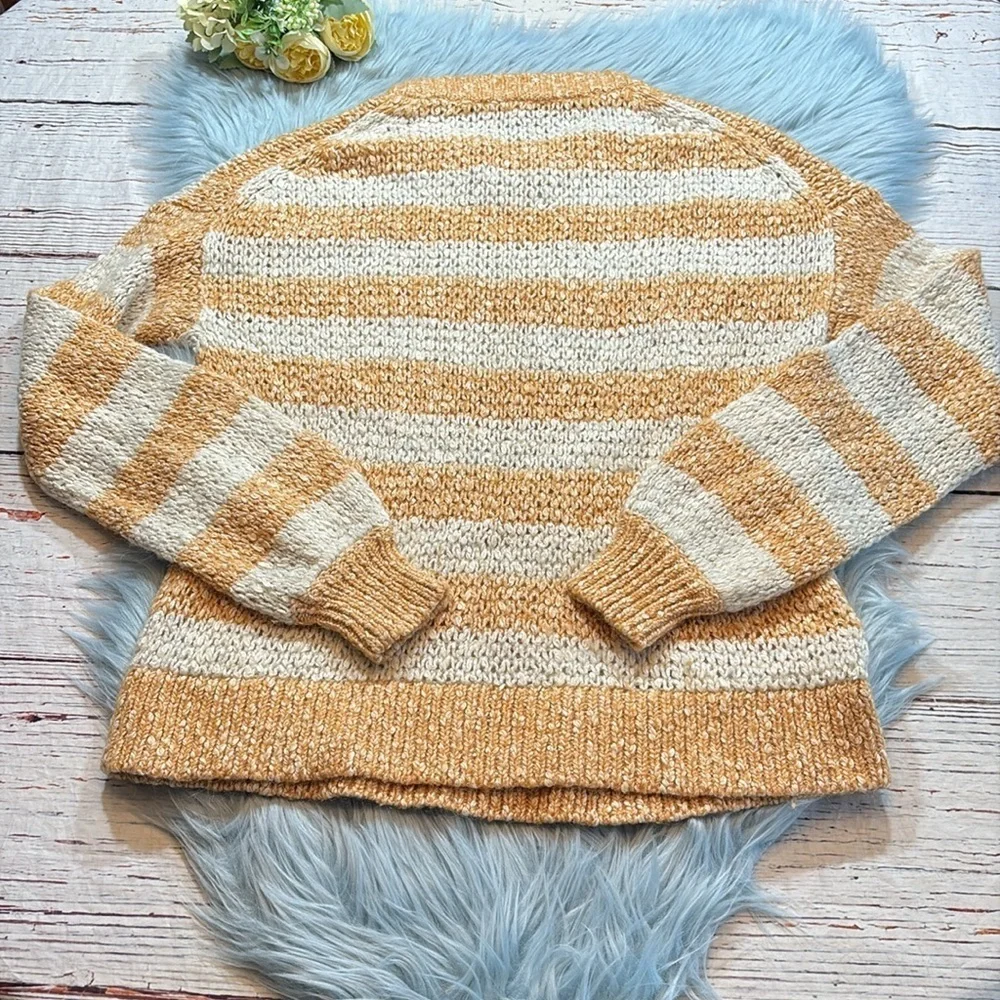 Madewell Baez Pullover Sweater in Stripe sz S